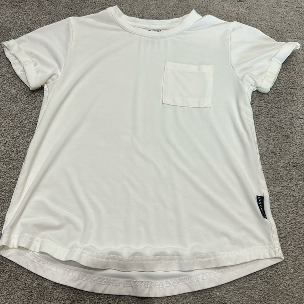 Little Bipsy White Bamboo Pocket Shirt Boys 7-8